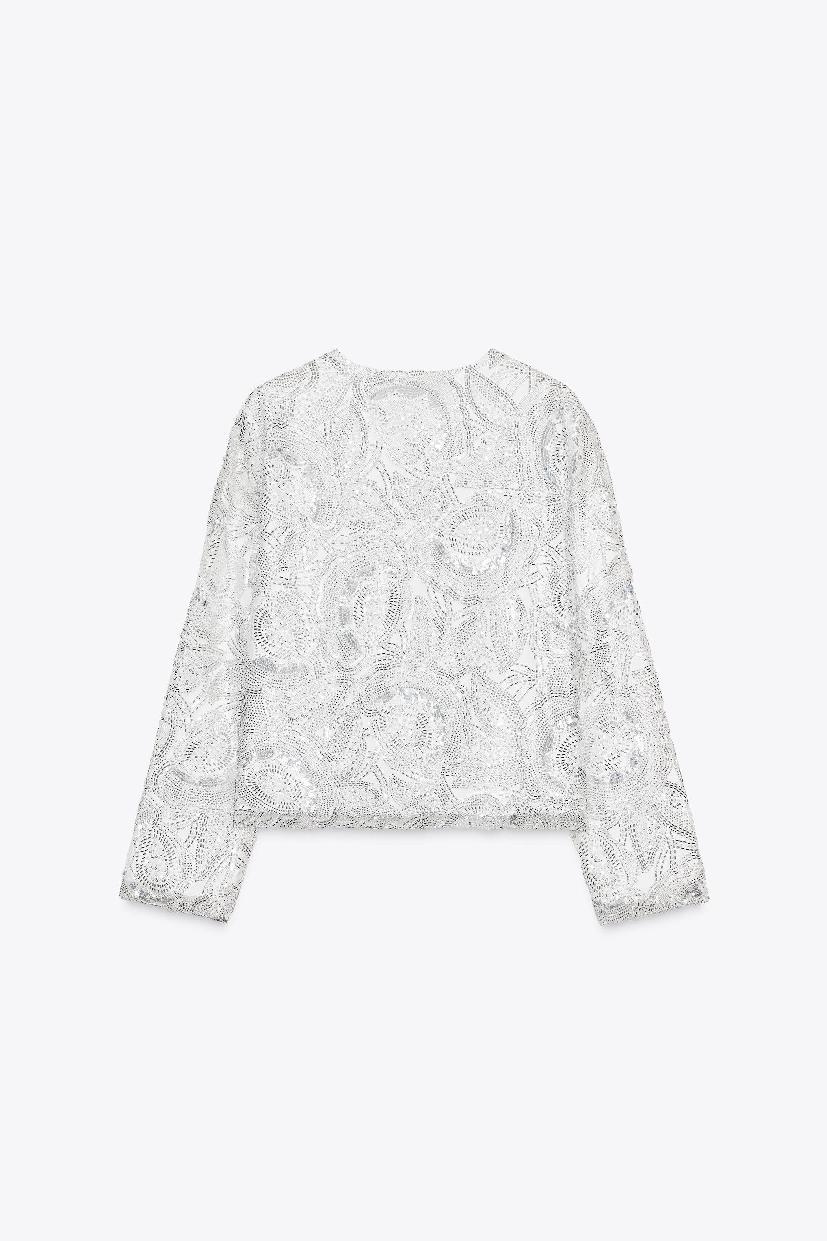 SEQUIN KNIT CARDIGAN Product Image