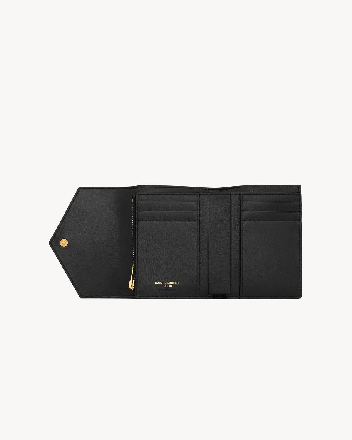 CASSANDRE MATELASSÉ compact tri fold wallet in LAMBSKIN | Saint Laurent | YSL.com Product Image