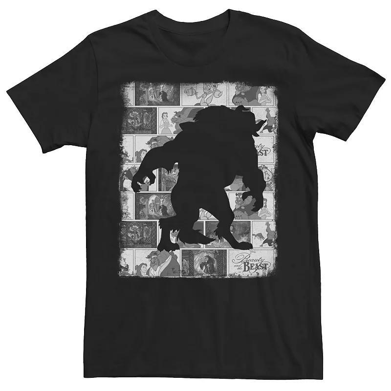 Disney's Beauty And The Beast Group Shot Beast In A Box Men's Tee, Size: XL, Black Product Image