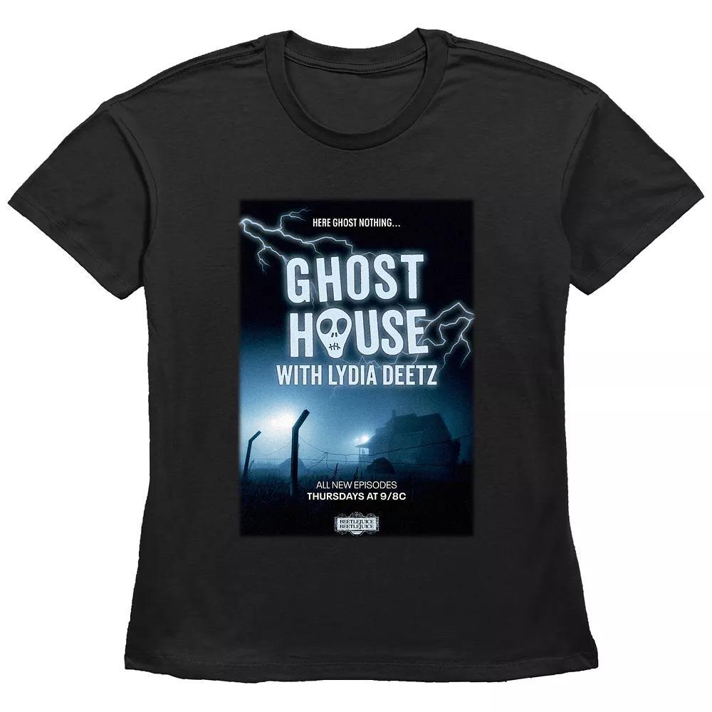 Women's Beetlejuice 2 Ghost House All New Episodes Graphic Tee, Size: XS, Black Product Image