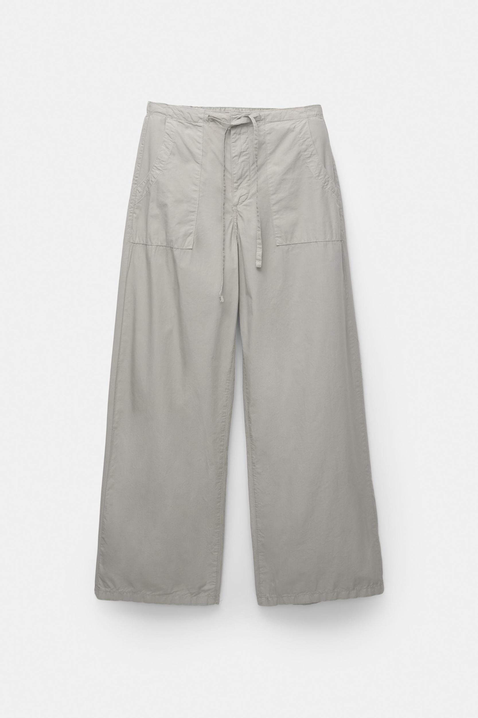 Baggy poplin trousers Product Image