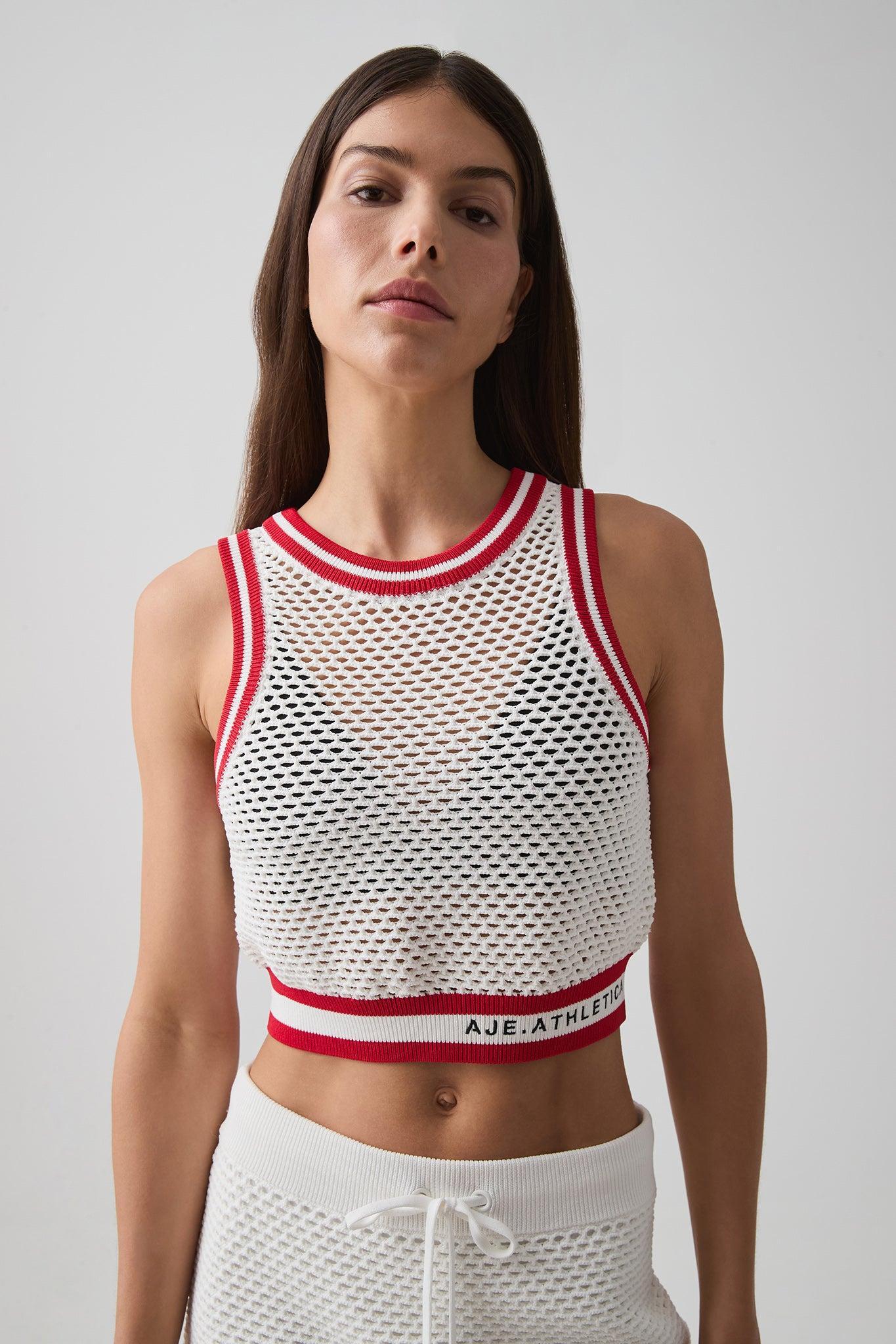 Cropped Open Knit Tank 106 Product Image