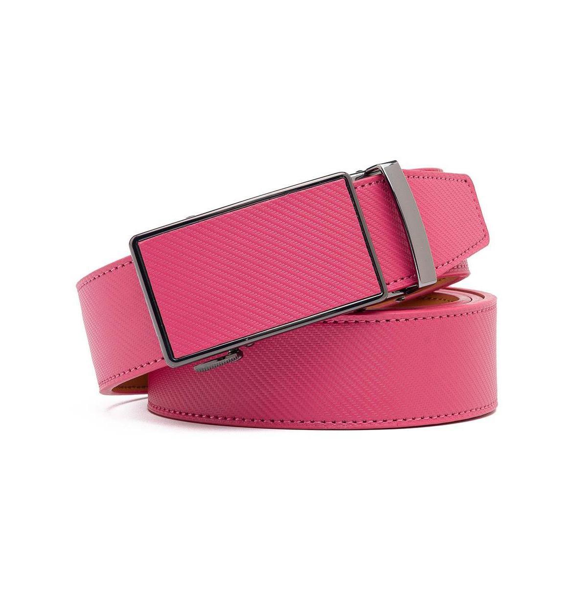 Mens Sliding Buckle Adjustable Leather Ratchet Belt Product Image