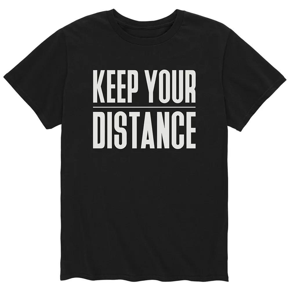 Men's Keep Your Distance Tee, Size: Small, Black Product Image