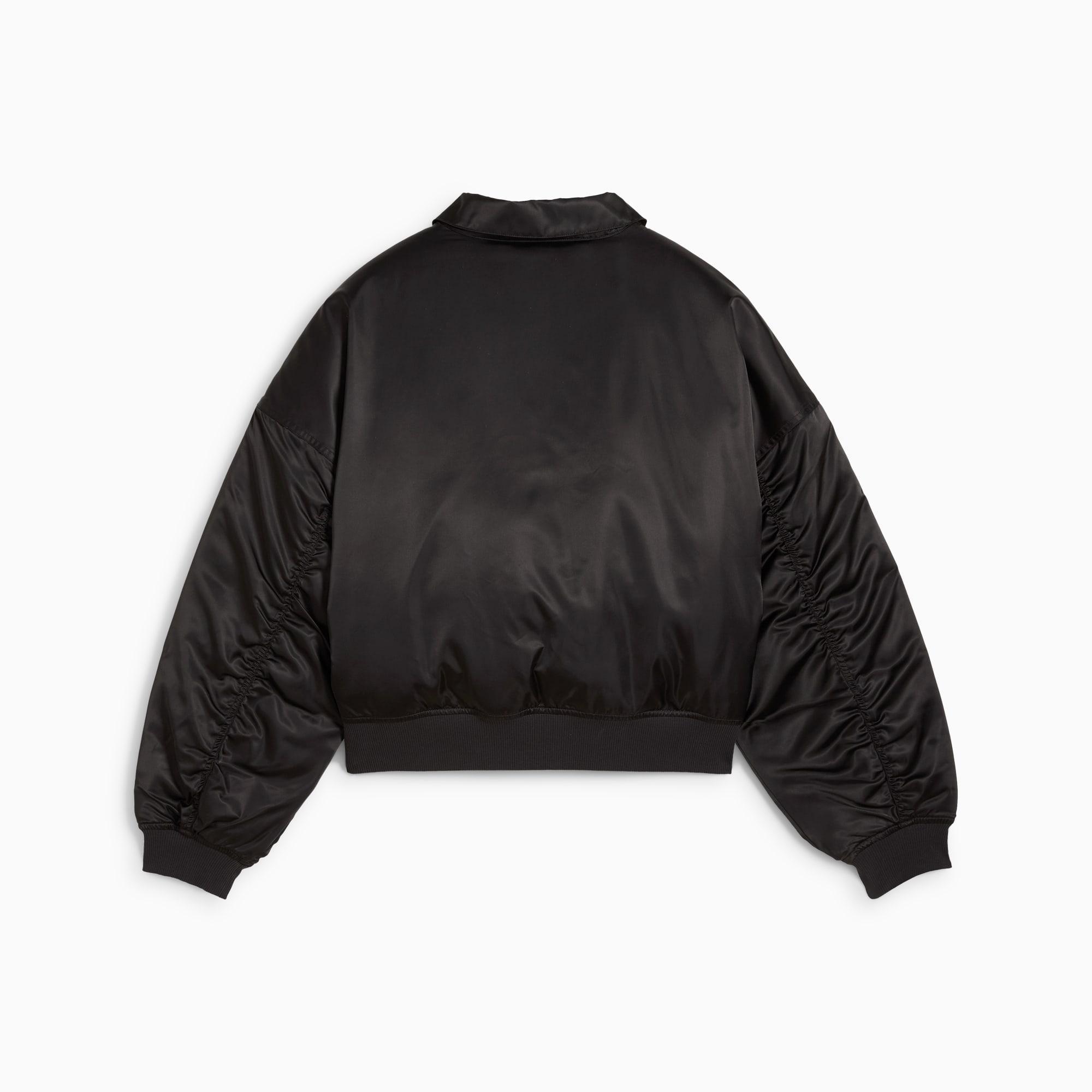 Women's Satin Bomber Jacket Product Image