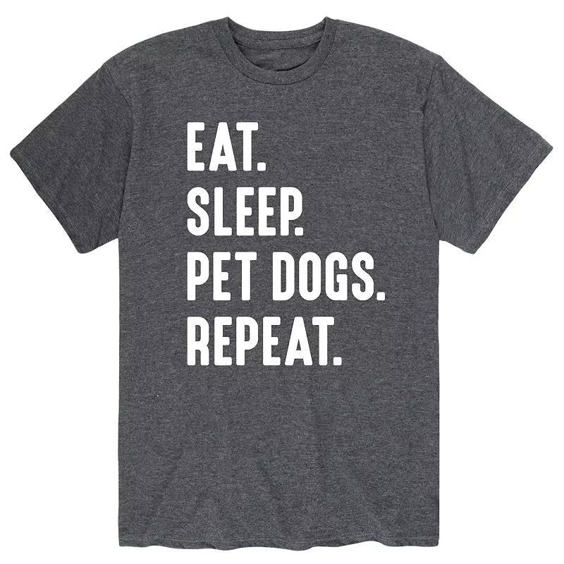 Men's Eat Sleep Pet Dogs Repeat Tee,  Product Image