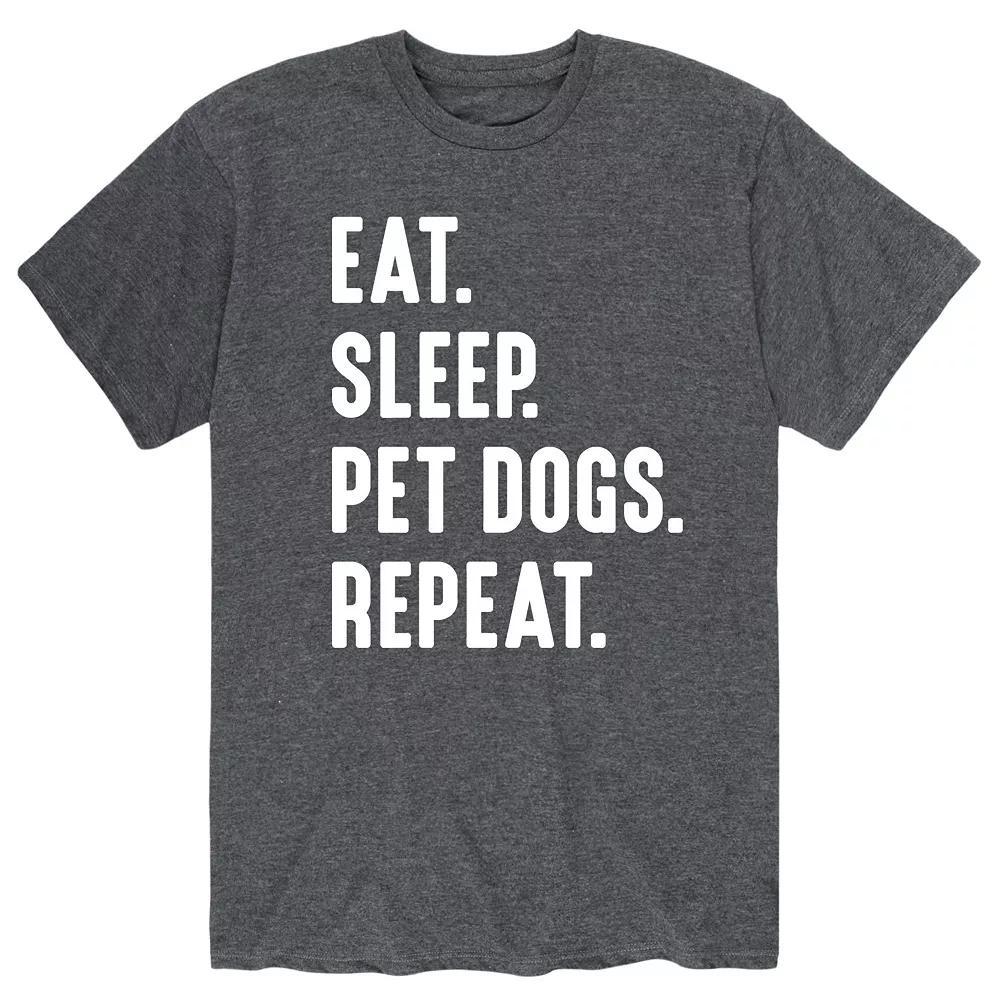 Men's Eat Sleep Pet Dogs Repeat Tee,  Product Image