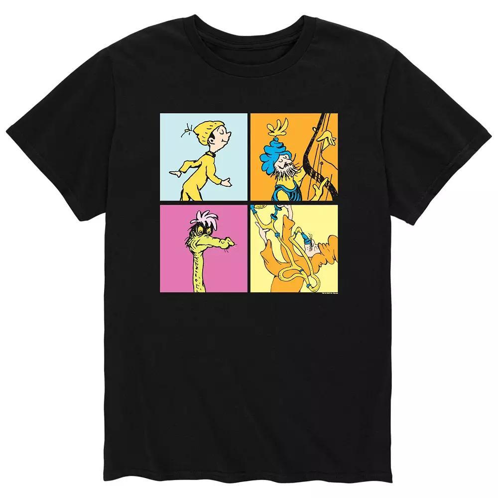 Men's Dr. Seuss Places Four Box Tee, Size: XXL, Black Product Image