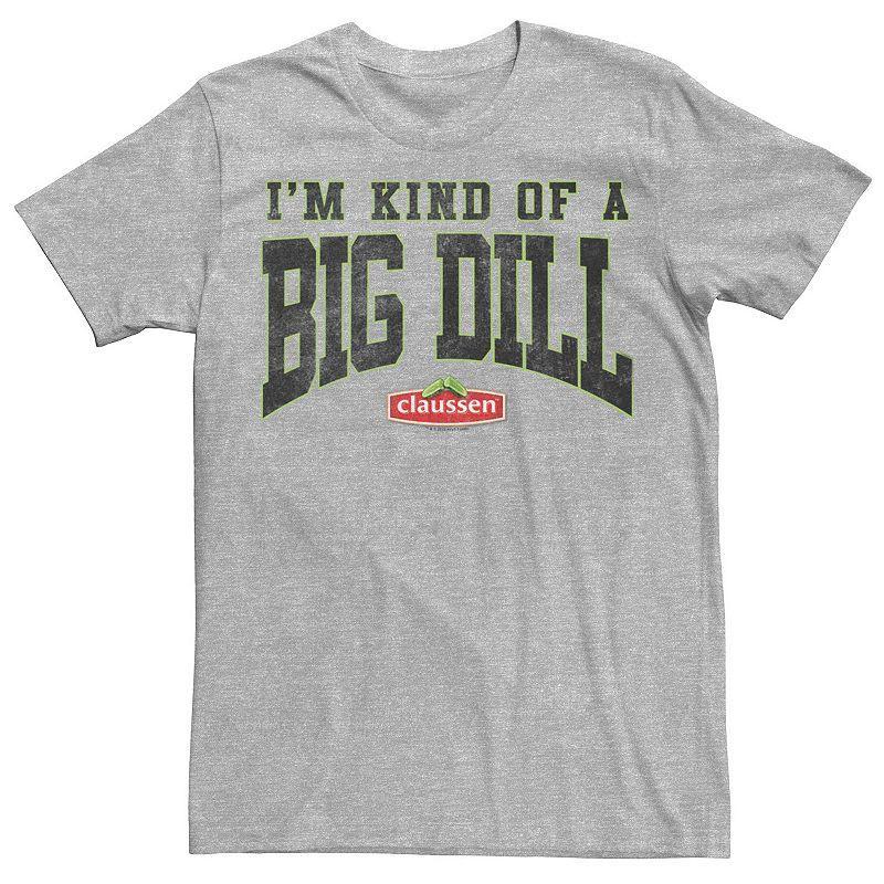 Men's Claussen I'm Kind of a Big Dill Distressed Graphic Tee, Size: Large, Athletic Grey Product Image