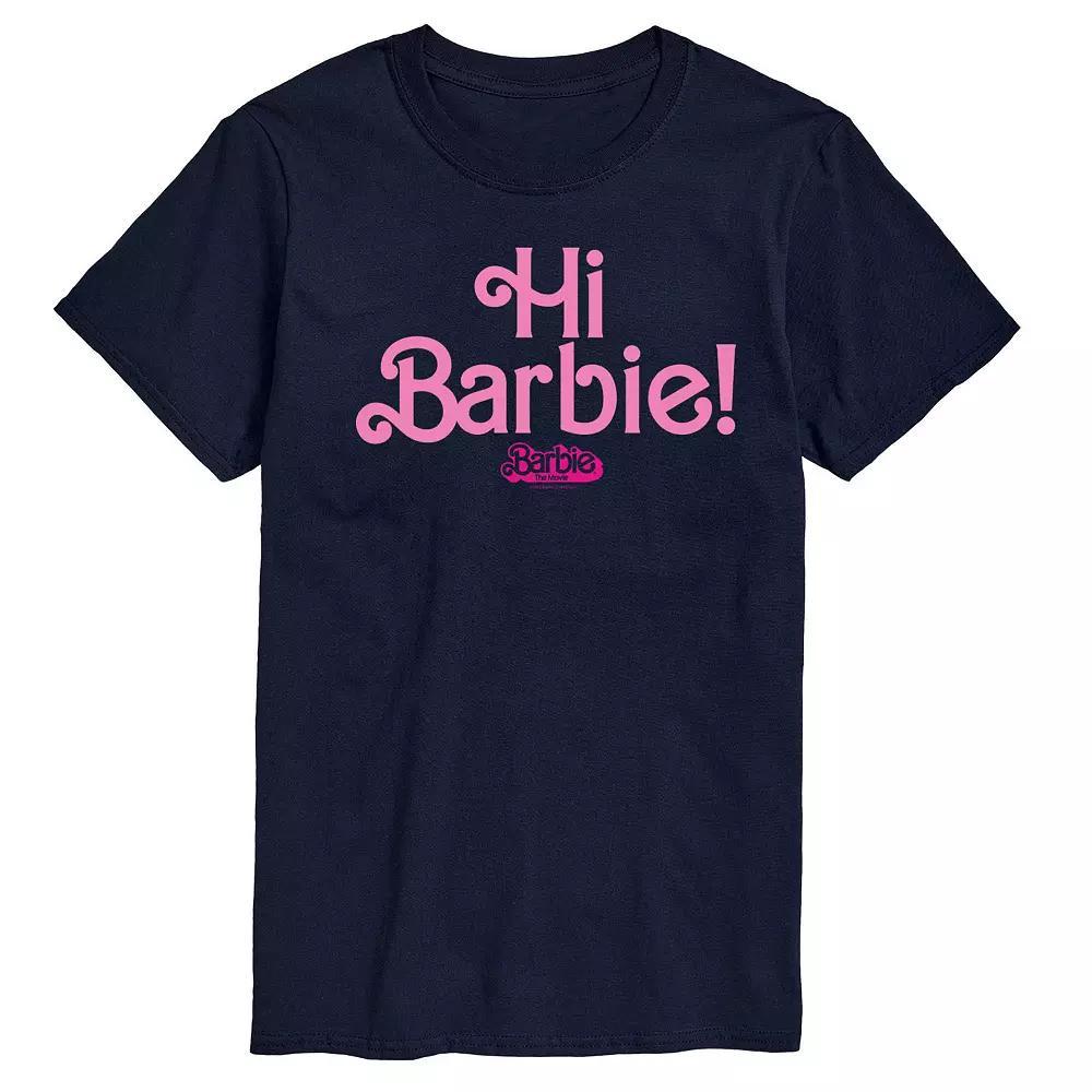 Big & Tall Barbie™ The Movie Hi Barbie Graphic Tee, Men's, Size: Large Tall, Black Product Image