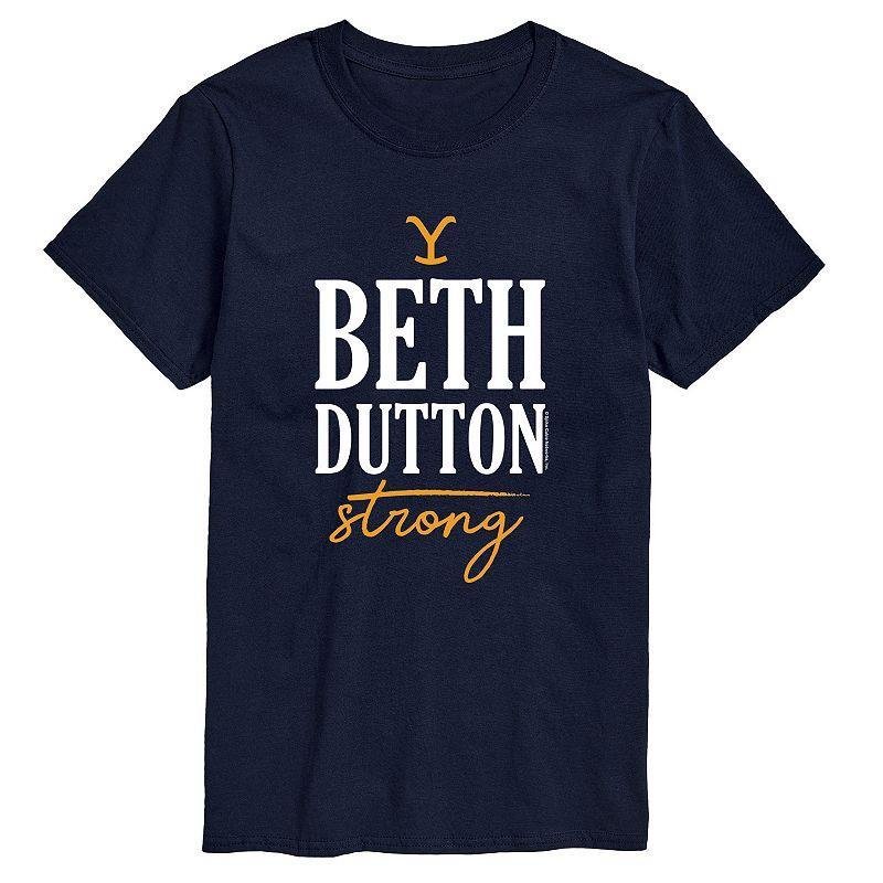 Big & Tall Yellowstone Beth Dutton Tee, Mens Blue Product Image