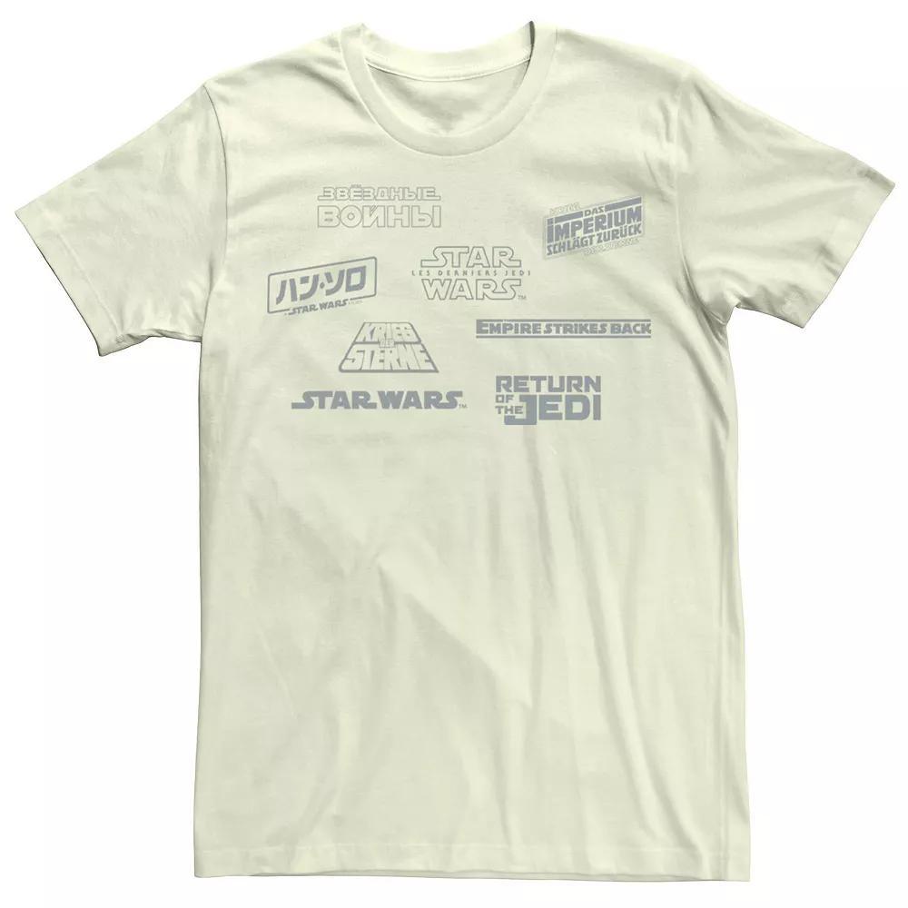 Men's Star Wars International Logos Tee, Size: Large, Natural Product Image