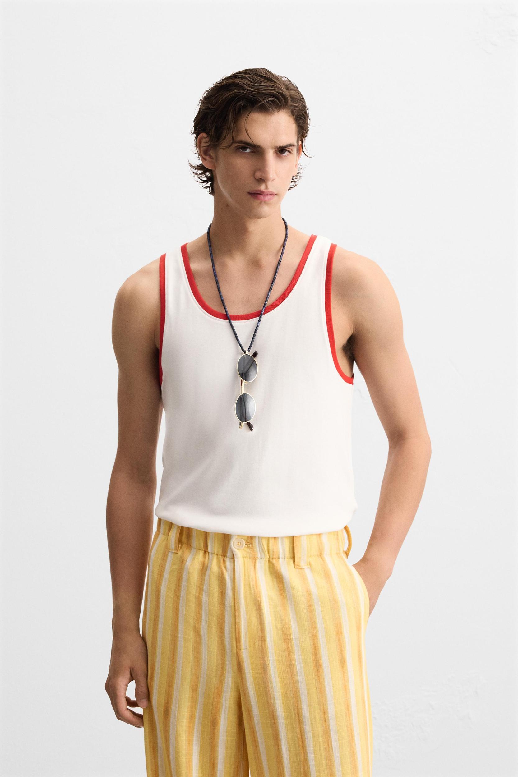 CONTRAST RIB TANK TOP Product Image