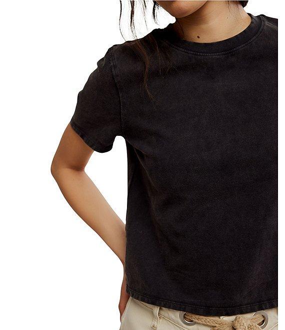 Free People We The Free Everyday Crew Neck Short Sleeve Semi Cropped Tee Product Image
