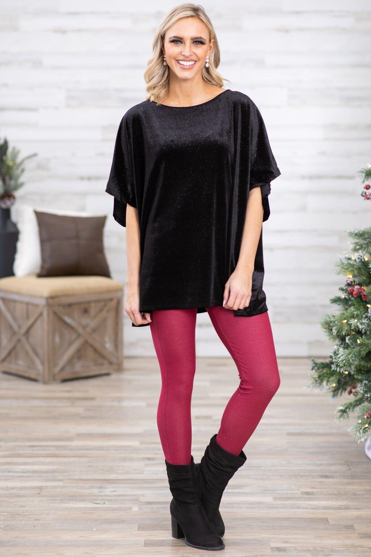 Black Velvet Dolman Sleeve Top Product Image