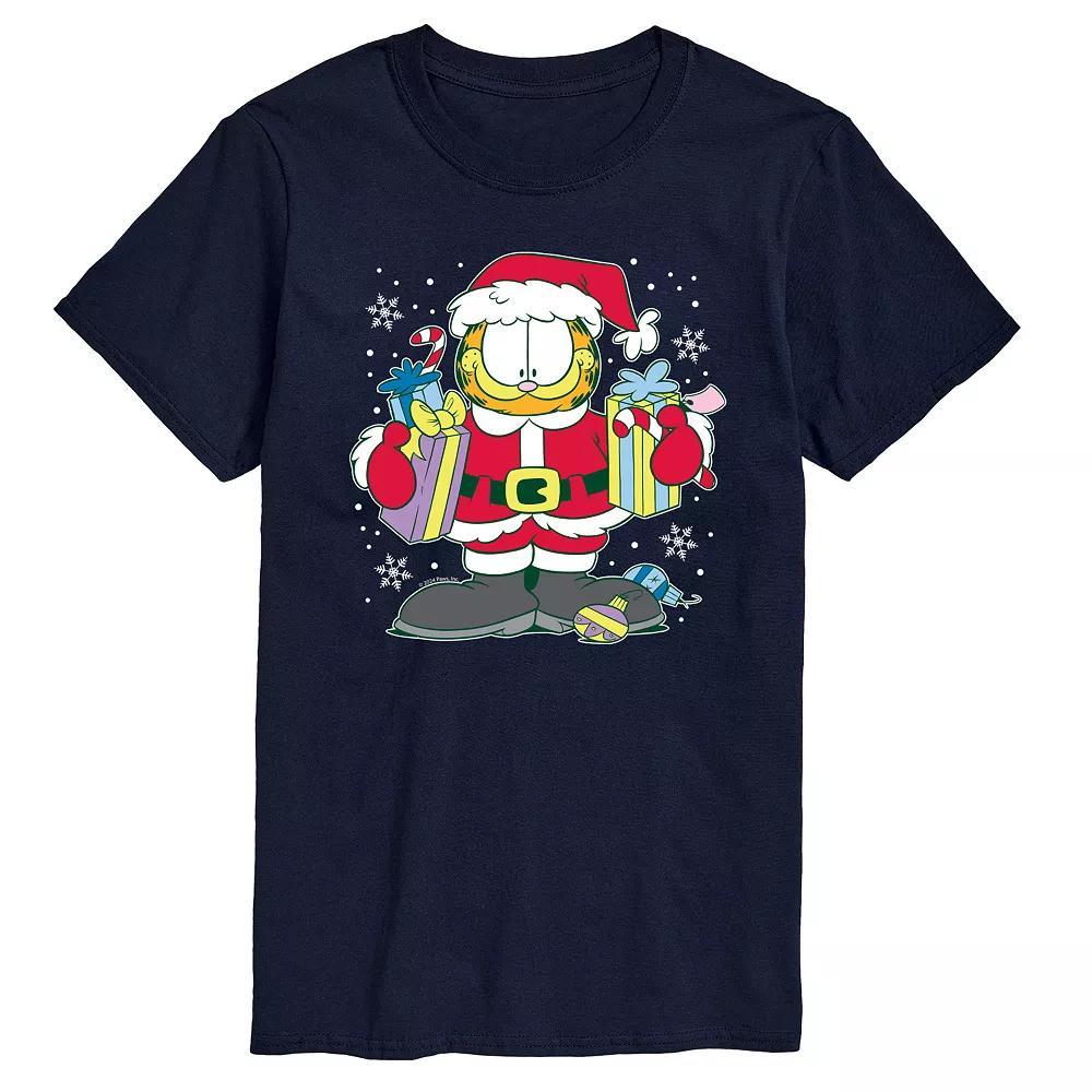 Big & Tall Garfield Santa Garfield Graphic Tee, Men's,  Product Image