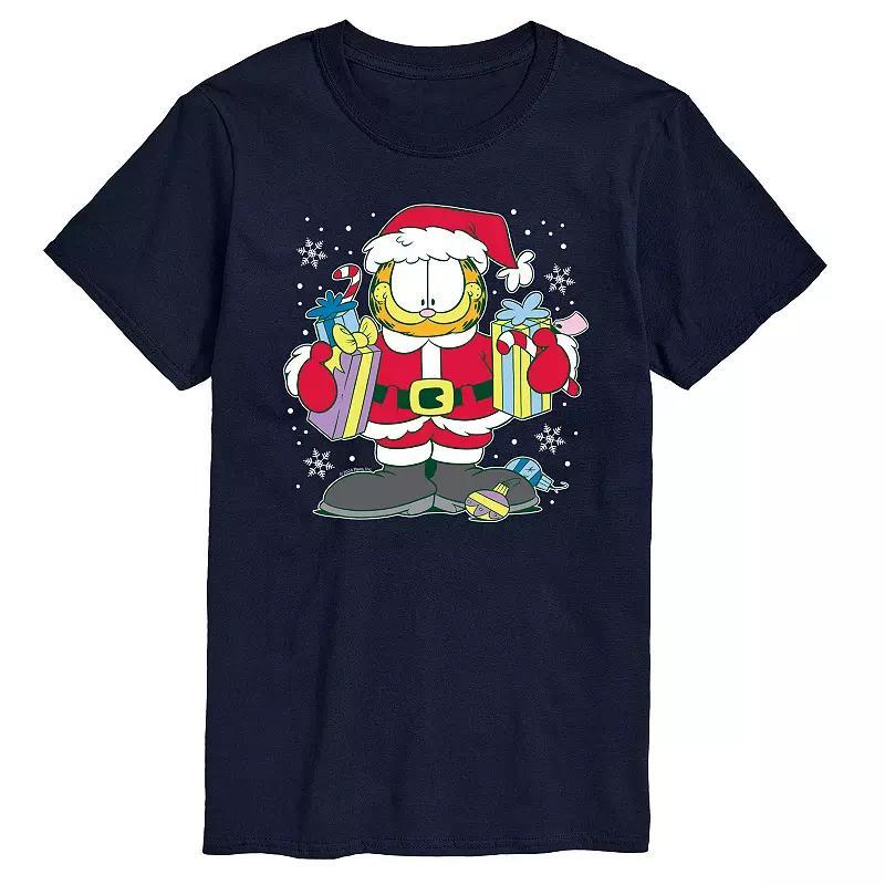 Big & Tall Garfield Santa Garfield Graphic Tee, Men's,  Product Image