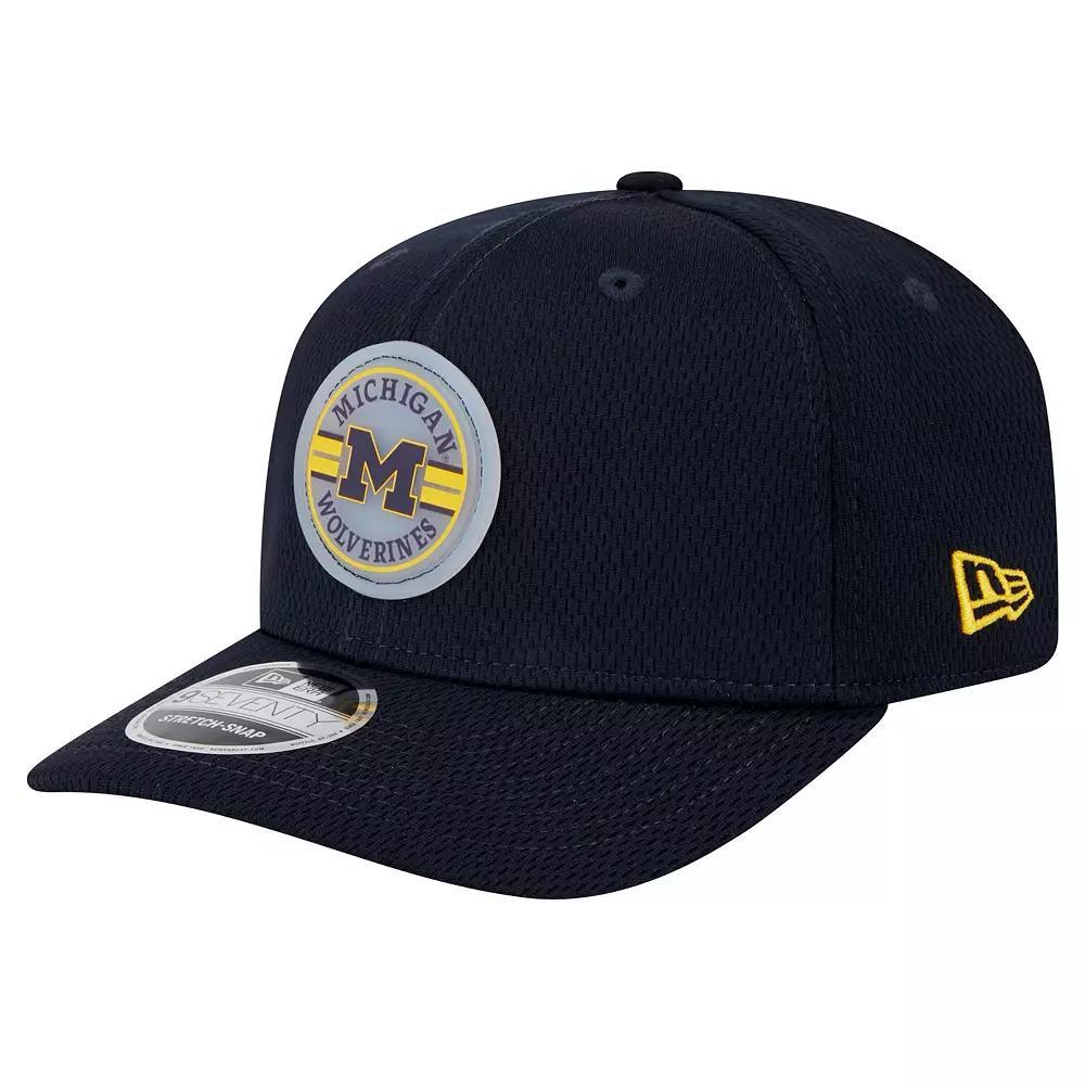 Men's New Era Navy Auburn Tigers Patched 9SEVENTY Stretch-Snap Adjustable Hat, Blue Product Image
