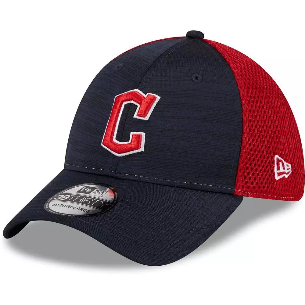 Men's New Era Navy Cleveland Guardians Neo 39THIRTY Flex Hat, Size: Large/XL, Grd Blue Product Image