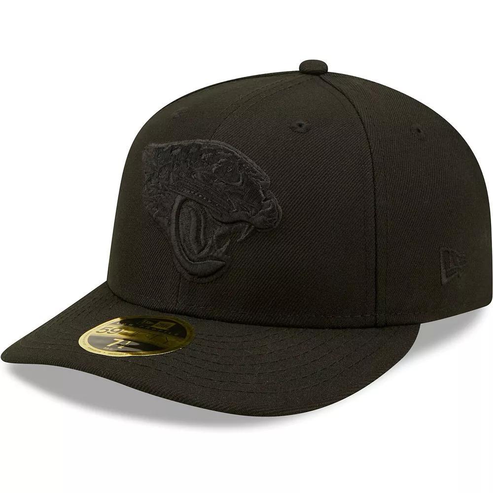 Men's New Era Black Jacksonville Jaguars Black on Black Low Profile 59FIFTY II Fitted Hat,  Product Image