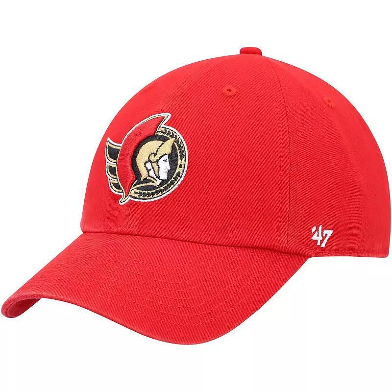 Men's '47 Red Ottawa Senators Team Clean Up Adjustable Hat, Sen Red Product Image