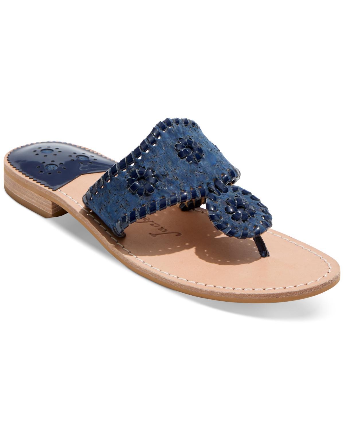 Jack Rogers Jacks Leather Flat Thong Sandals Product Image