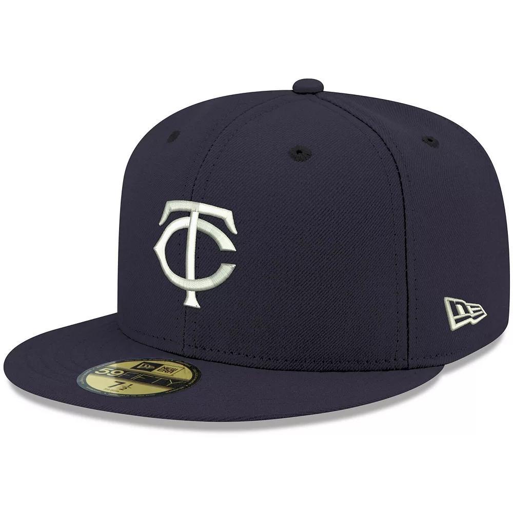 Men's New Era Navy Minnesota Twins White Logo 59FIFTY Fitted Hat,  Product Image