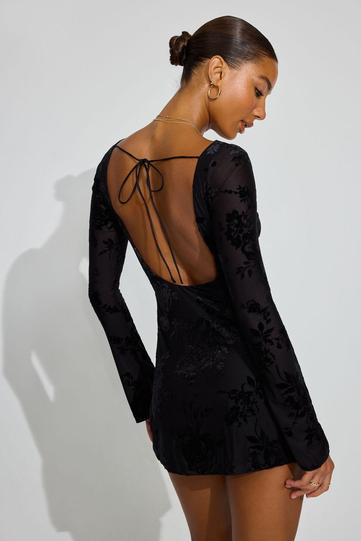 Burnout Open Back Mini Dress Product Image