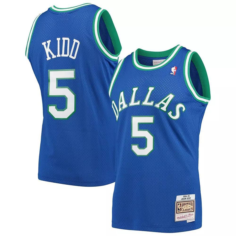 Men's Mitchell & Ness Jason Kidd Blue Dallas Mavericks Hardwood Classics Swingman Jersey, Size: Small Product Image