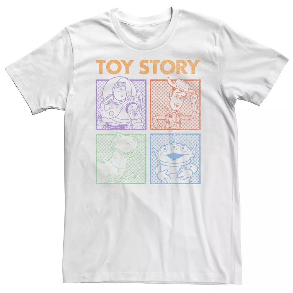 Big & Tall Disney / Pixar Toy Story Group Shot Dotted Panels Tee, Men's,  Product Image