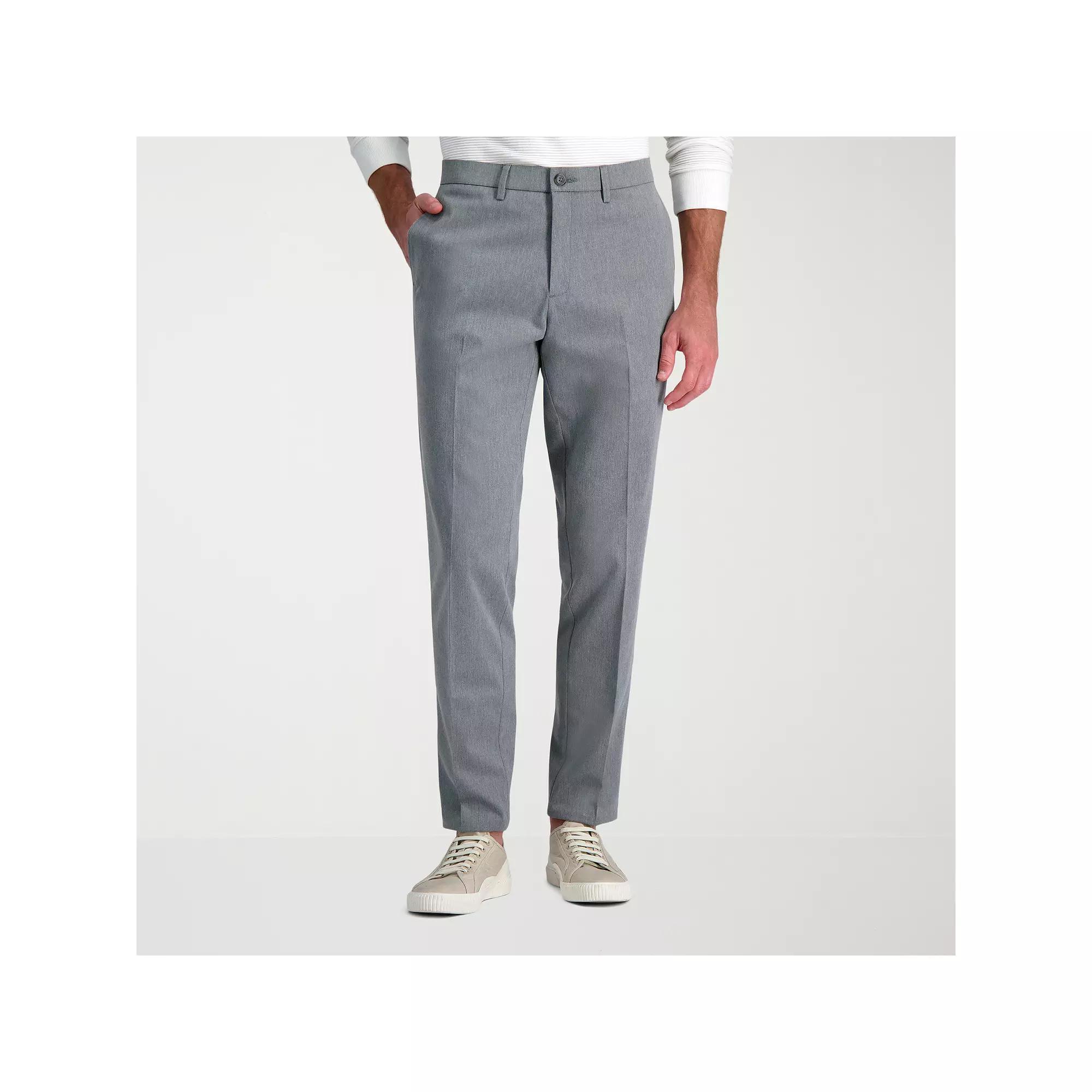 Men's Haggar® Wrinkle Free Performance Khaki Slim Fit Flat Front Pants,  Product Image