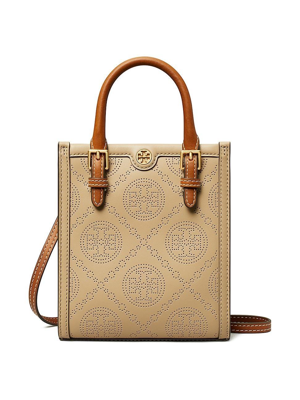 Womens Mini T Monogram Perforated Leather Top Handle Bag Product Image