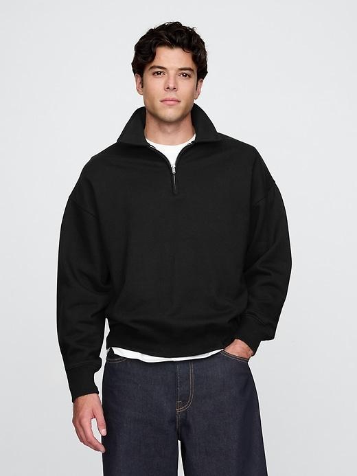 Heavyweight Quarter-Zip Polo Sweatshirt Product Image