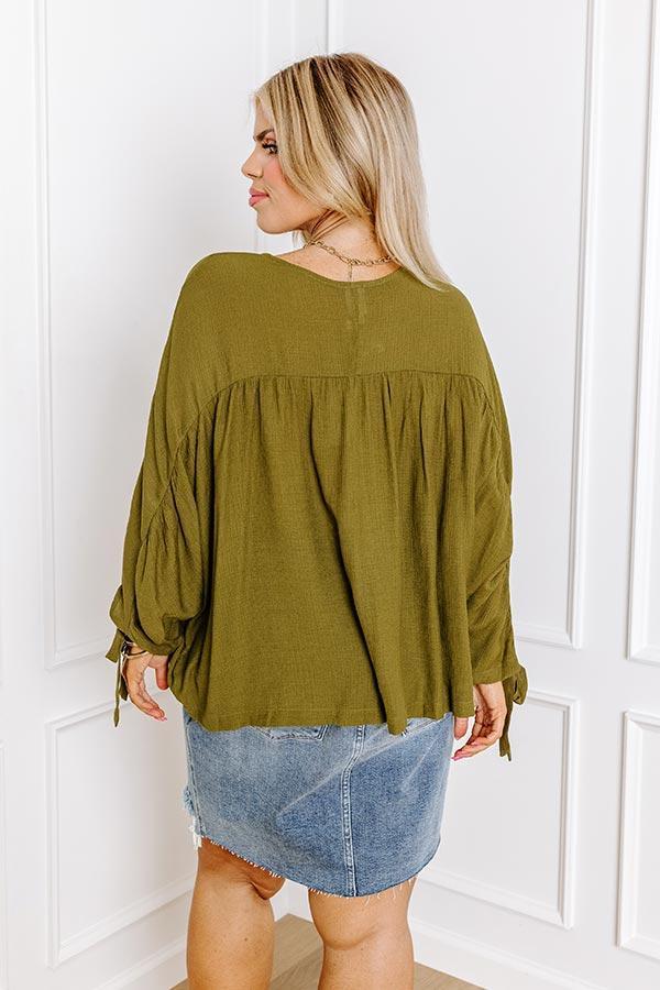 Made For Each Other Shift Top In Green Curves Product Image