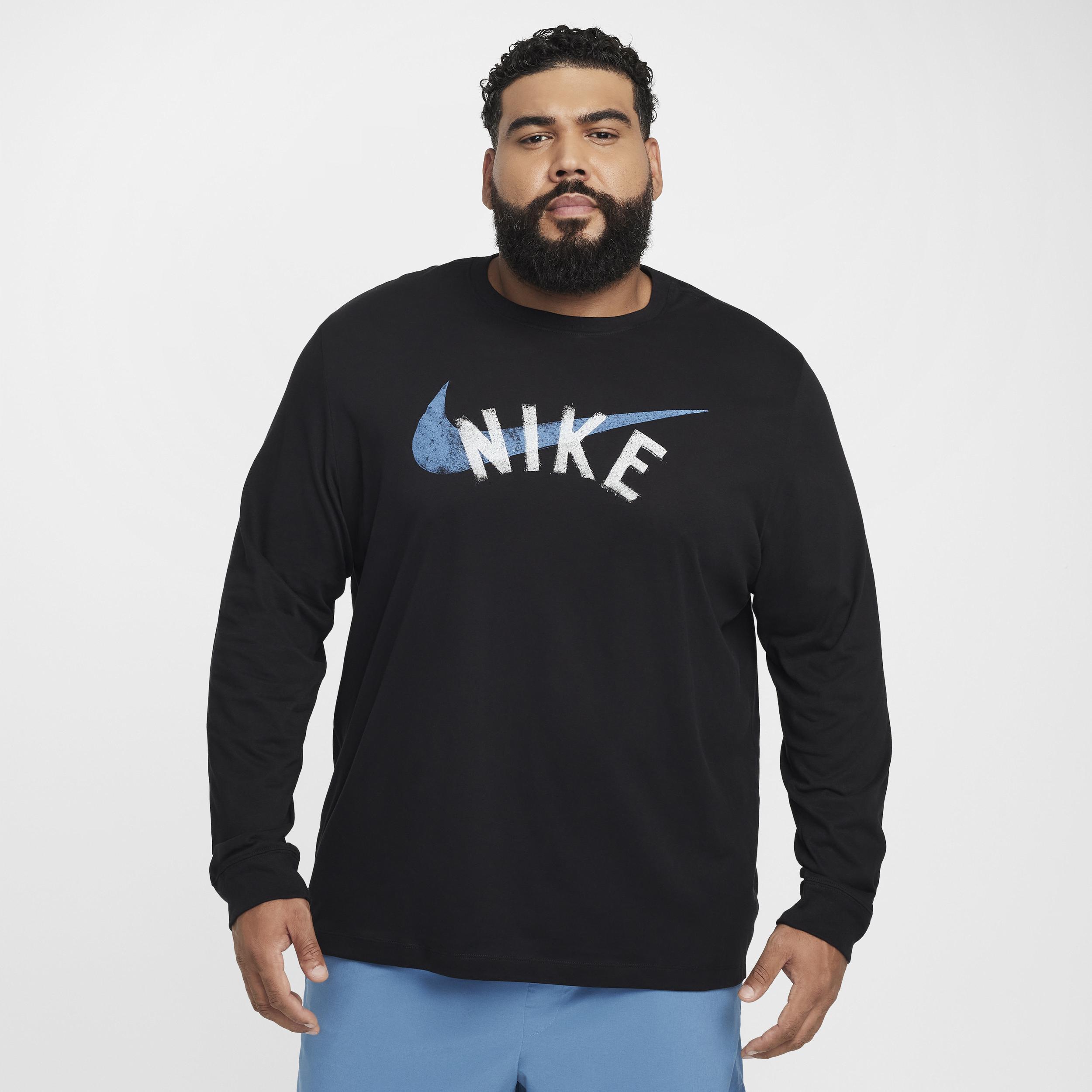 Nike Men's Dri-FIT Long-Sleeve Fitness T-Shirt Product Image