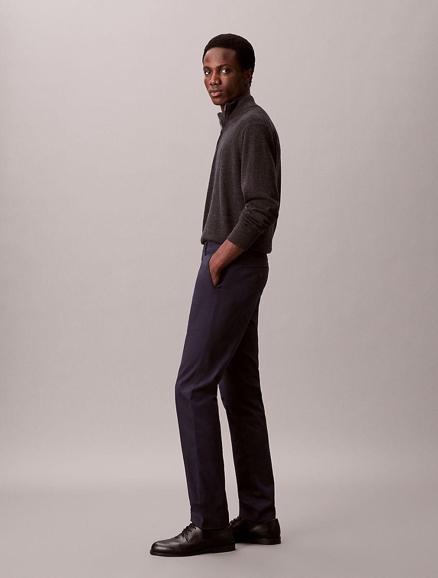 Cotton Sateen Slim Chino Pants Product Image