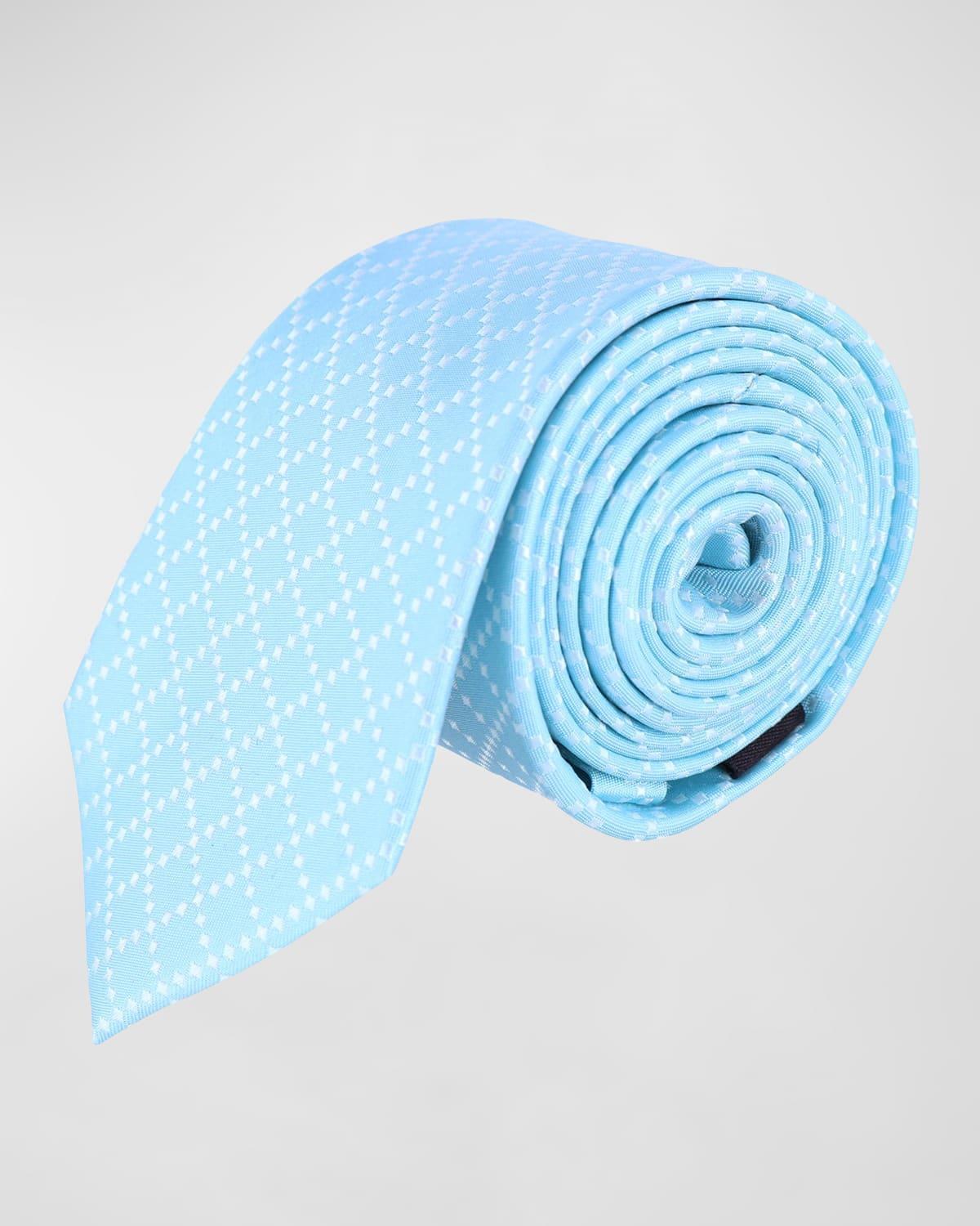 Trafalgar Rowan Geometric Pattern Silk Necktie Product Image