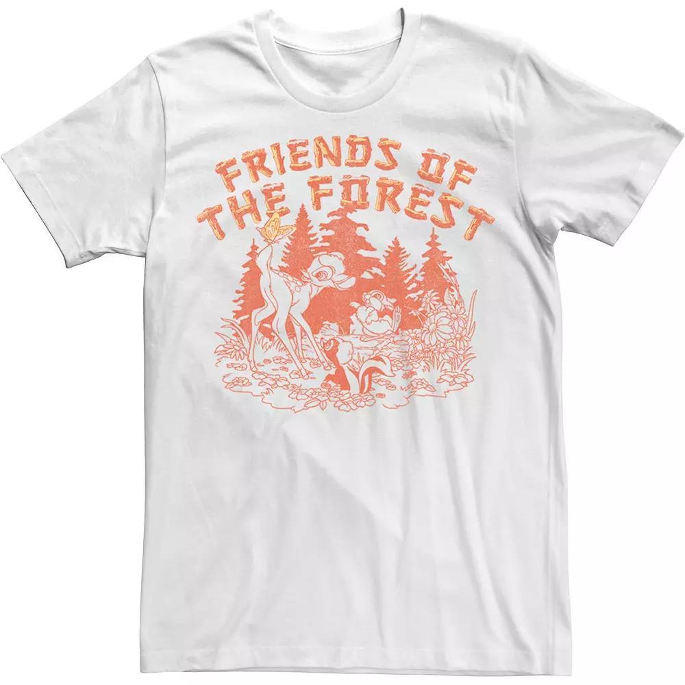 Disney's Bambi Group Shot Friends Of The Forest Men's Tee, Size: Large, White Product Image