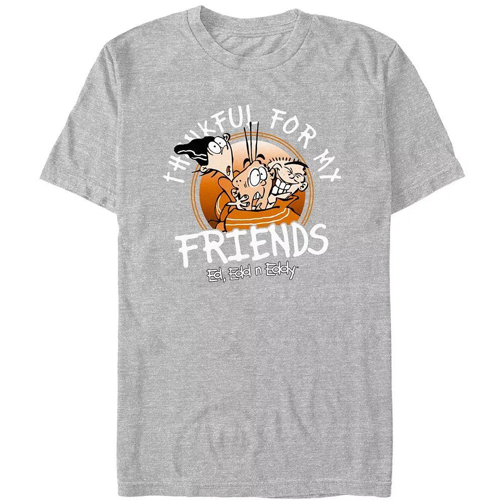 Men's Ed, Edd N Eddy Thankful For My Friends Graphic Tee, Size: XXL, Athletic Grey Product Image