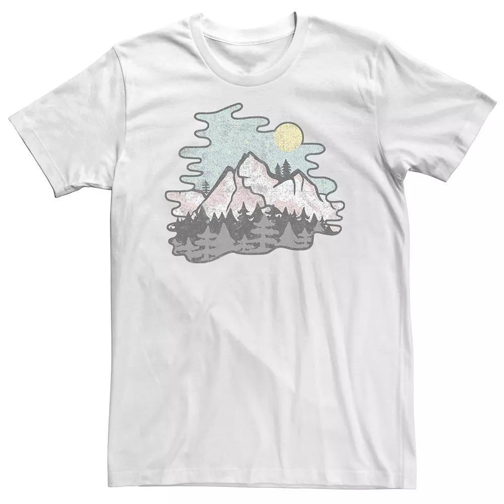 Big & Tall Vintage Style Mountains At Twilight Nature Tee, Men's,  Product Image