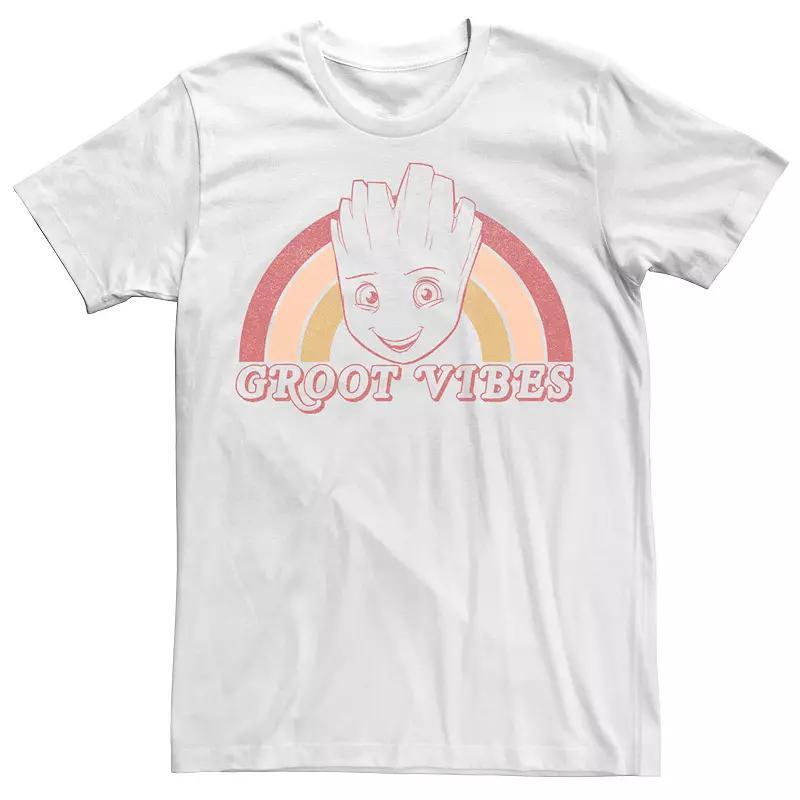 Mens Marvel Guardian Of The Galaxy Rainbow Groot Good Vibes Tee Product Image