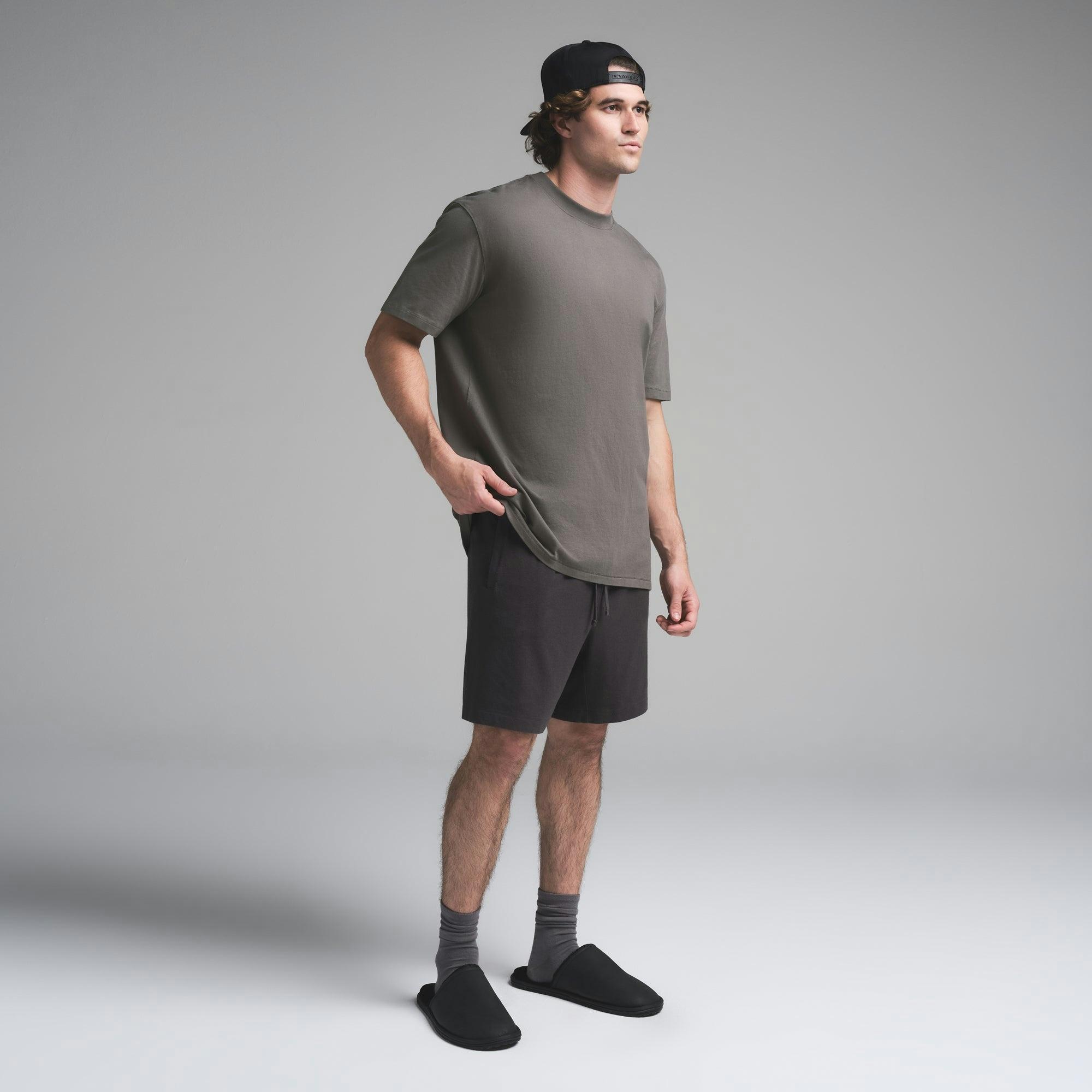 HEAVYWEIGHT COTTON MENS RELAXED T-SHIRT | GUNMETAL Product Image