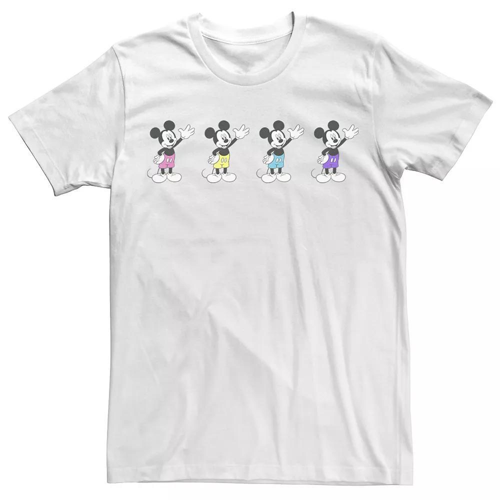 Men's Mickey Classic Neon Pants Neon Group Shot Tee, Size: Medium, White Product Image