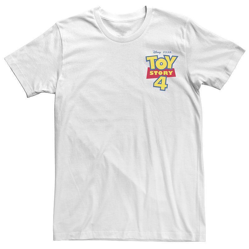 Disney / Pixar's Toy Story 4 Men's Movie Logo Left Chest Pocket Tee, Size: Small, White Product Image