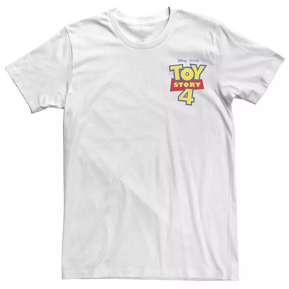 Disney / Pixar's Toy Story 4 Men's Movie Logo Left Chest Pocket Tee, Size: Small, White Product Image