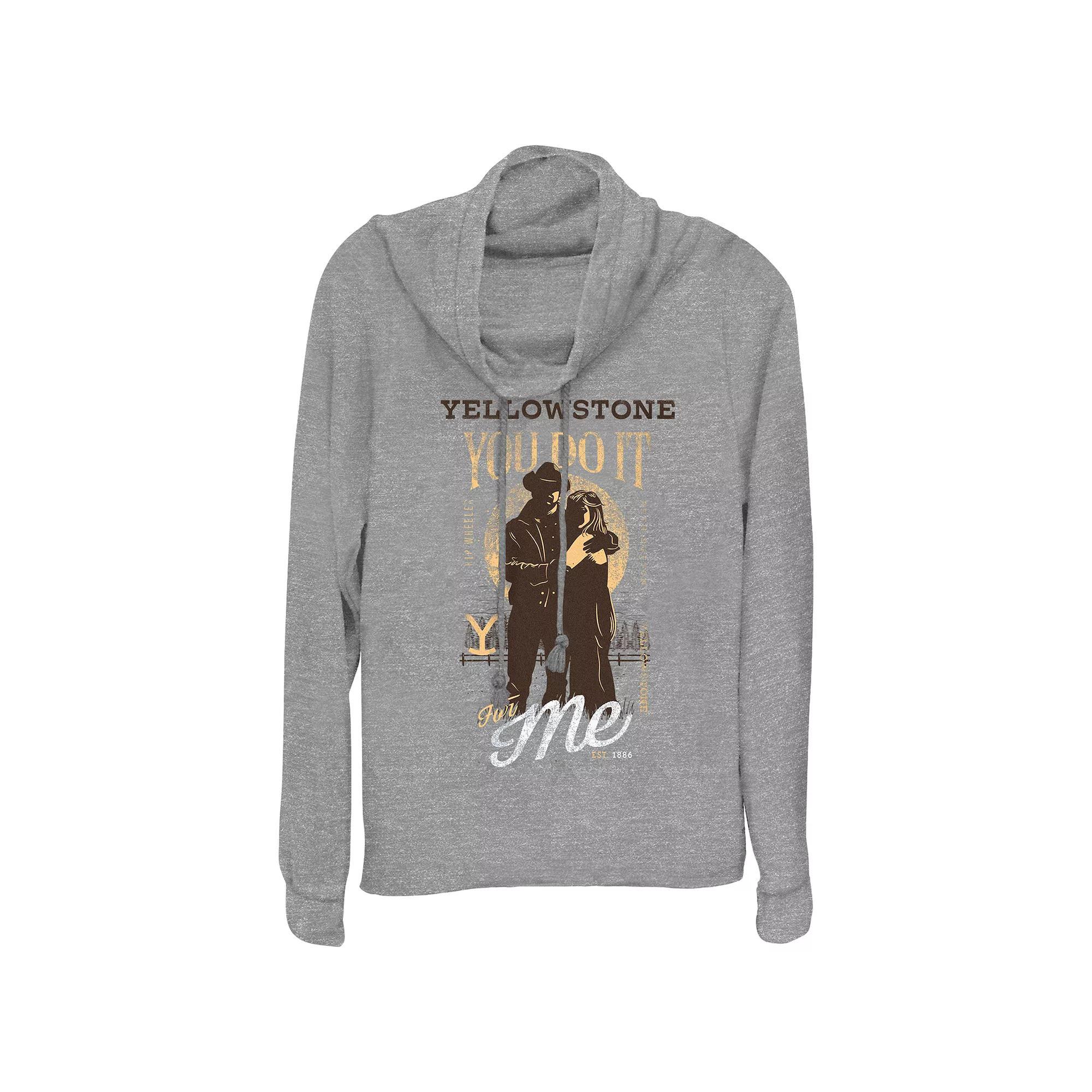 Women's Yellowstone You Do It For Me Cowlneck Graphic Lightweight Long Sleeve, Girl's,  Product Image