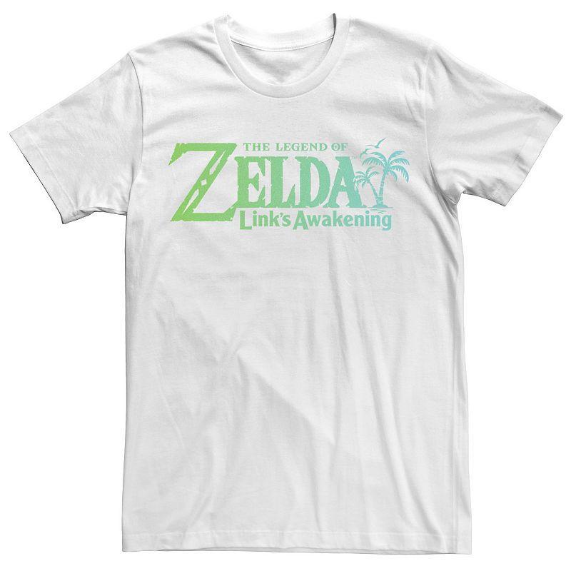 Men's The Legend Of Zelda Link's Awakening Gradient Logo Tee, Size: Medium, Grey Heather Product Image