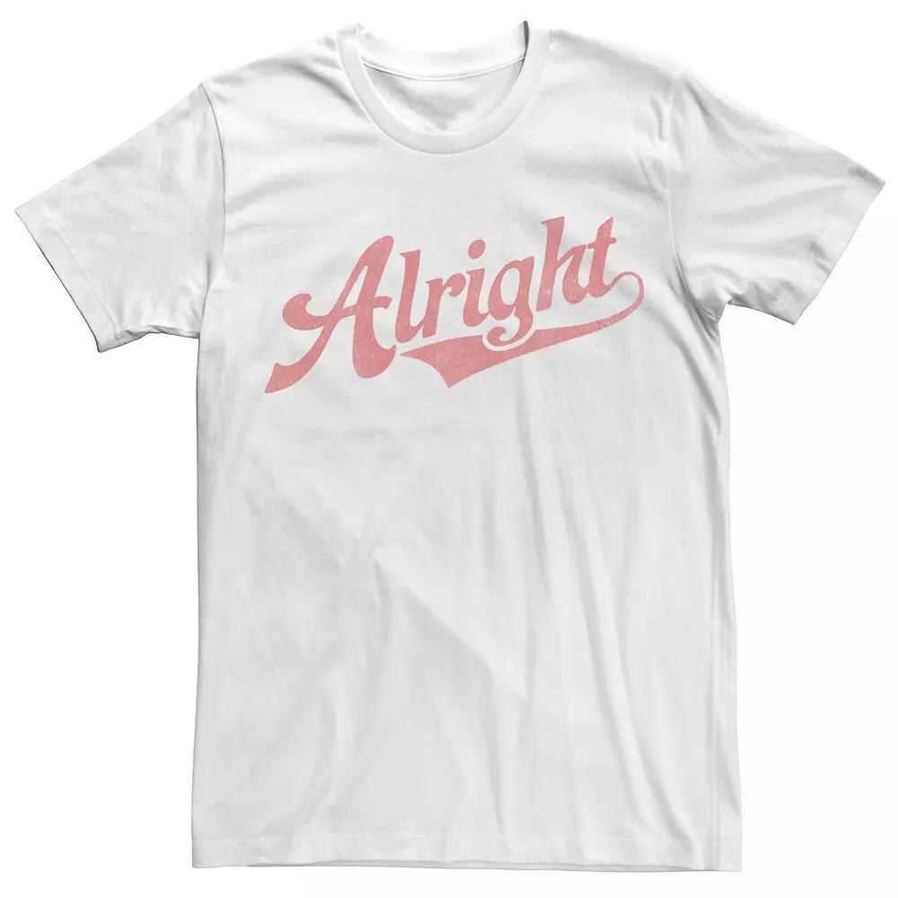 Men's Alright Baseball Style Font Tee,  Product Image