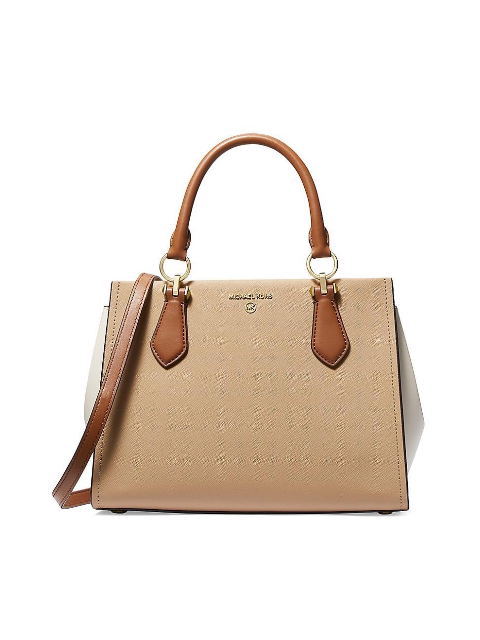 Michael Kors Marilyn Saffiano Leather Medium Satchel Bag Product Image