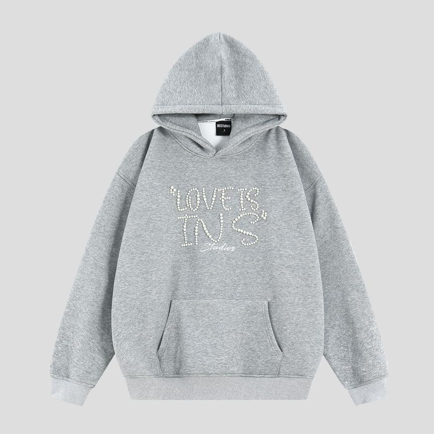 Lettering Loose Fit Hoodie Product Image